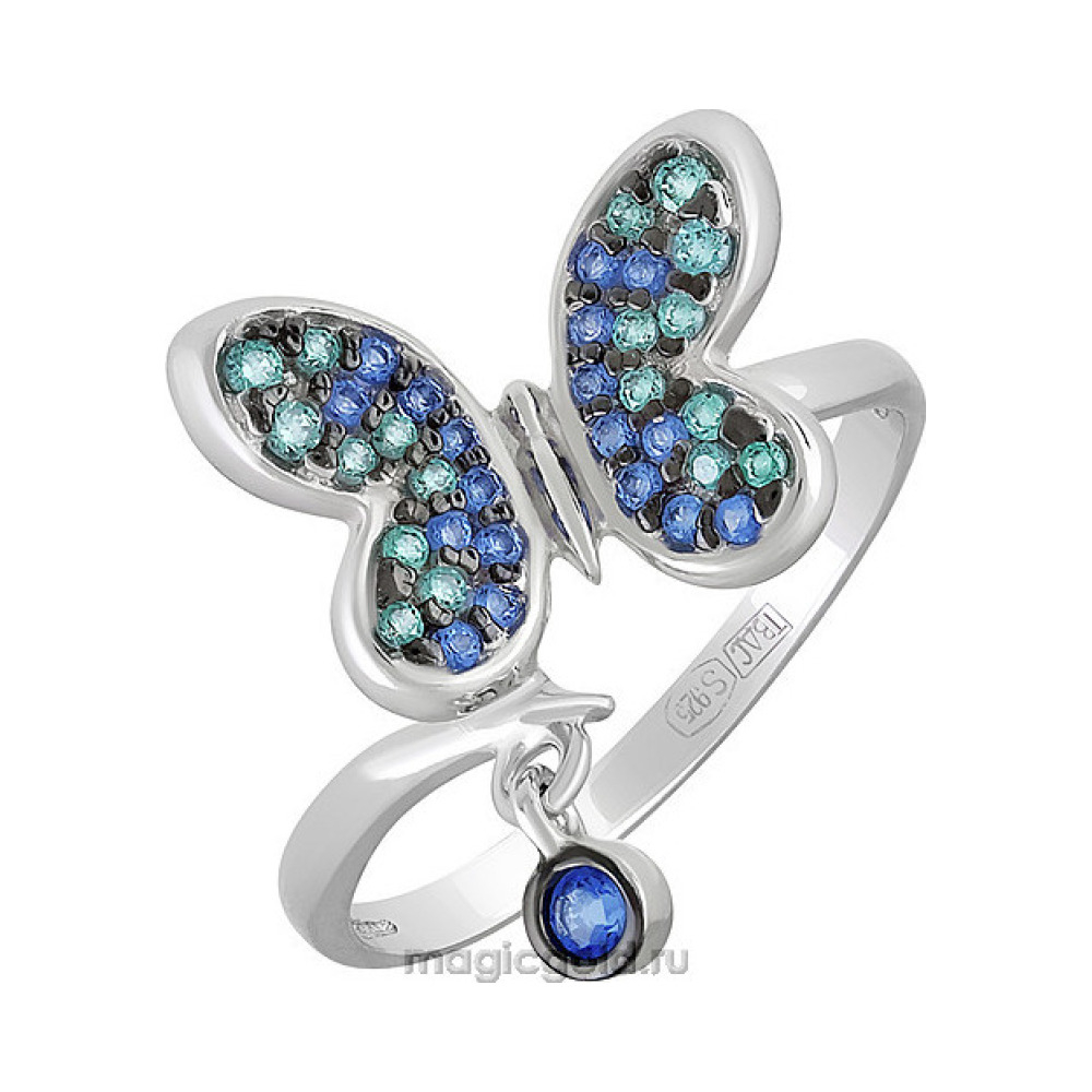 Серебряное кольцо с фианитом № 140439