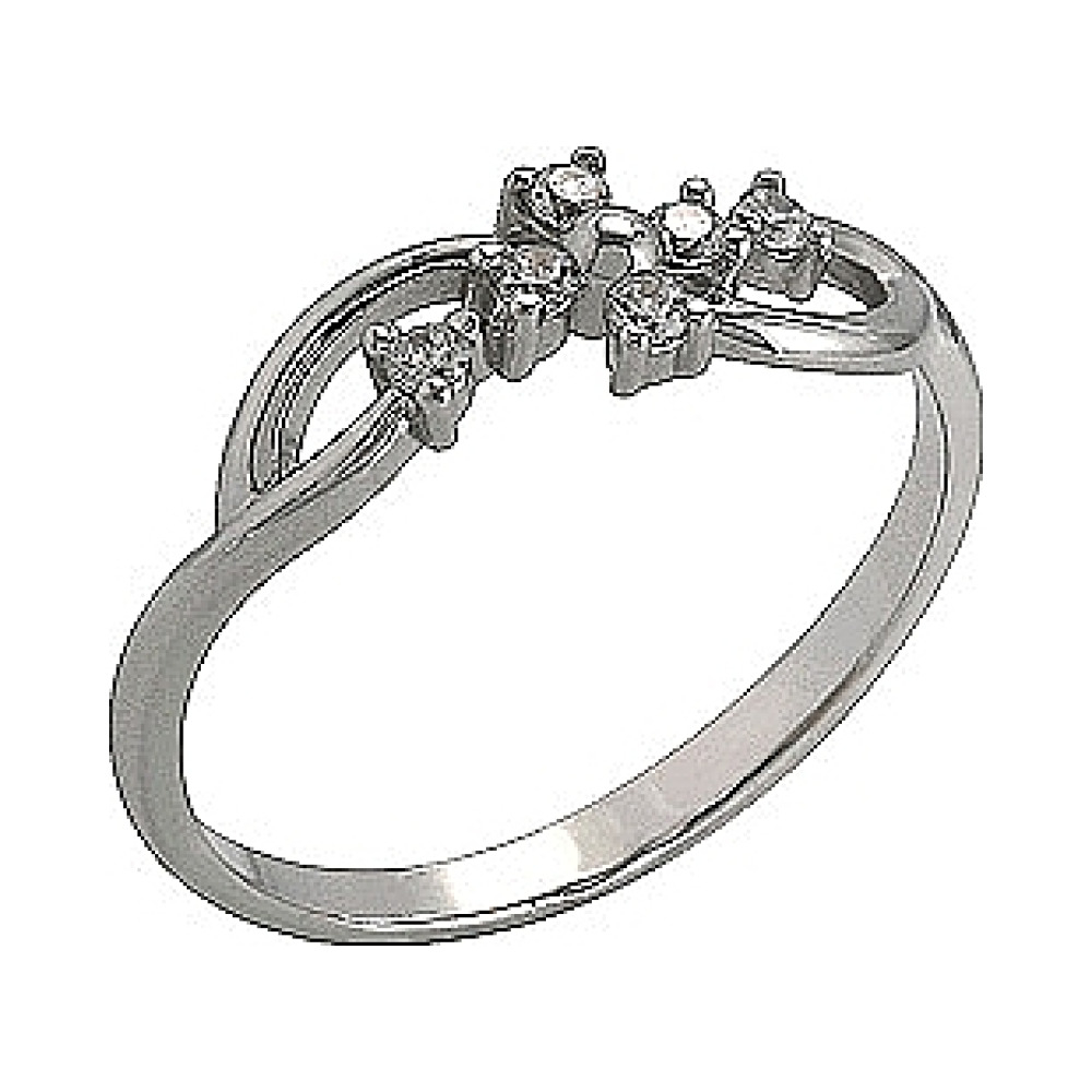 Золотое кольцо с фианитом № 76256