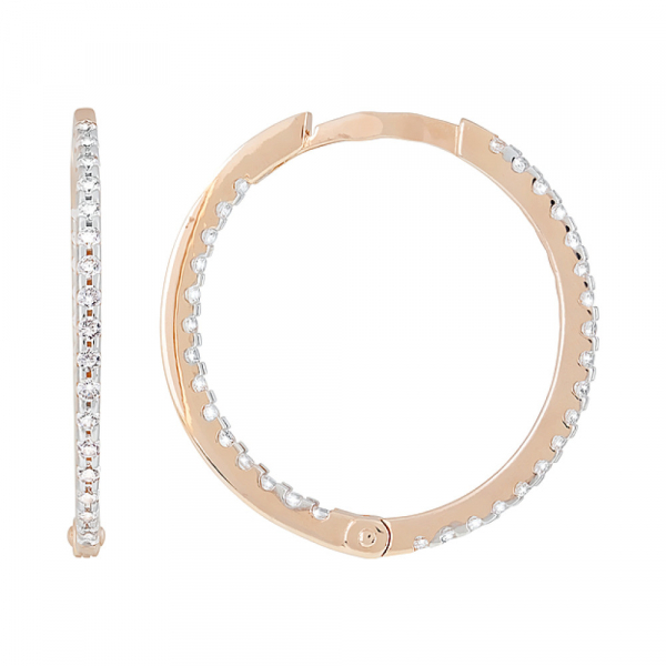 Золотые серьги с фианитами № 122275