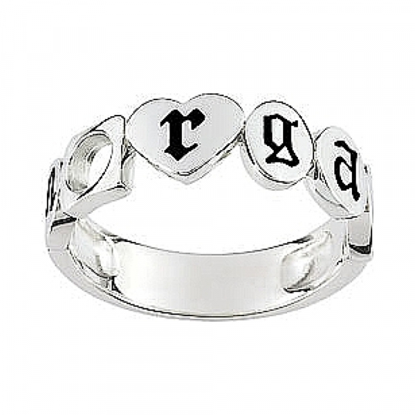 Серебряное кольцо с эмалью № 35795