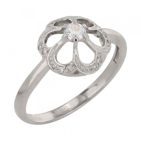 Золотое кольцо с бриллиантом № 99635