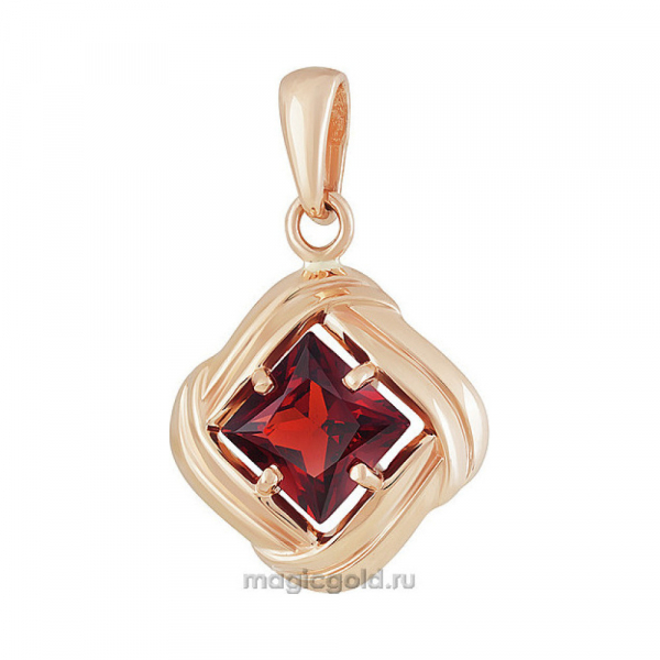 Золотая подвеска с гранатом № 160462