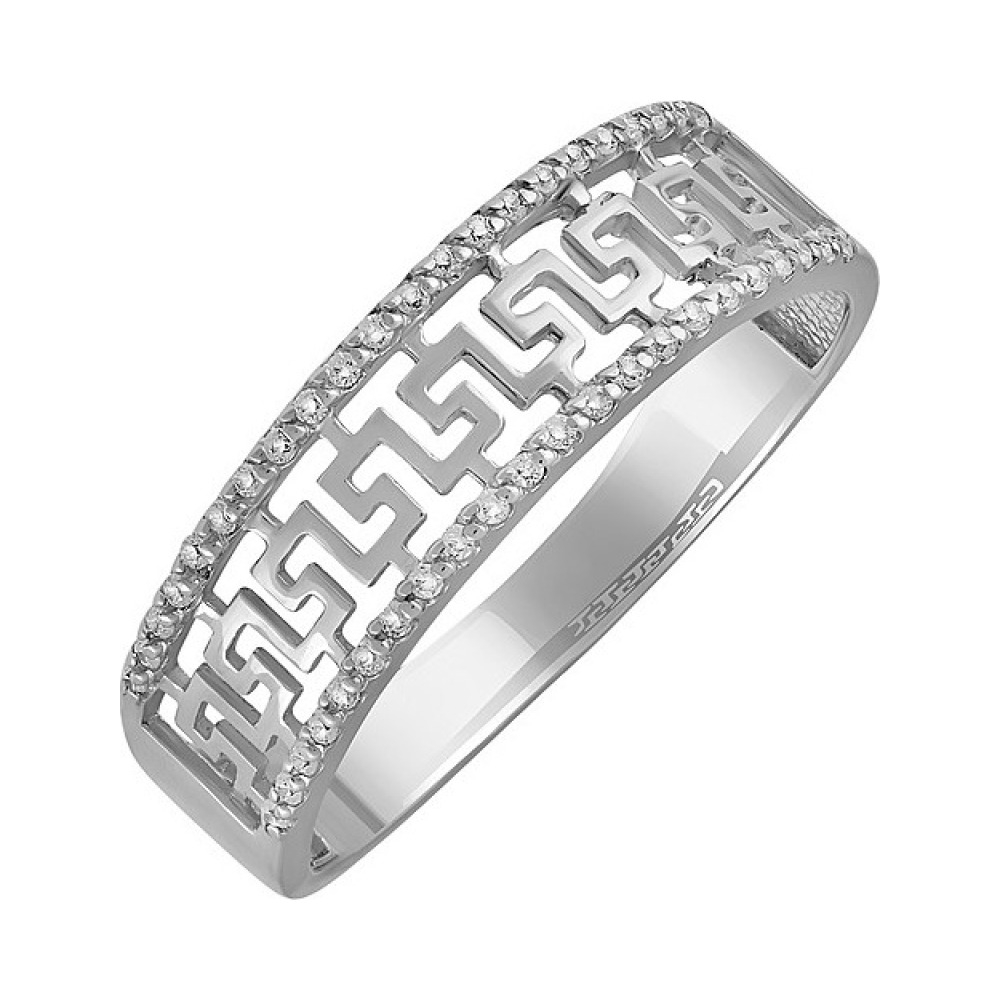 Серебряное кольцо с фианитом № 132942