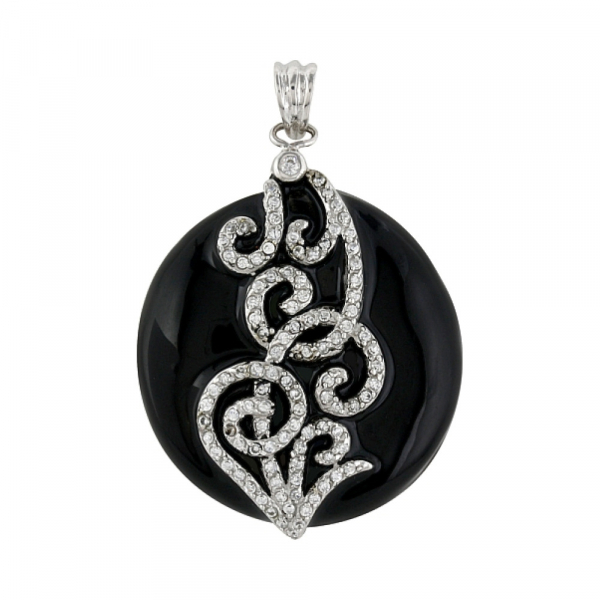 Серебряная подвеска с фианитом № 82633