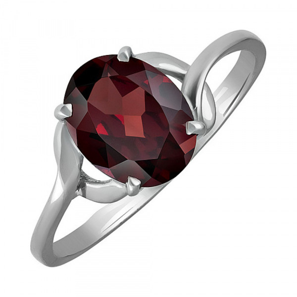 Серебряное кольцо с гранатом № 132759