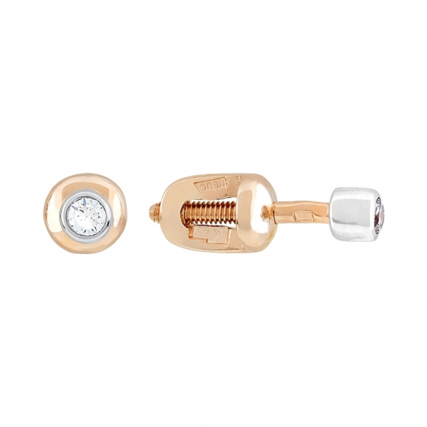 Пуссеты с бриллиантом № 33167