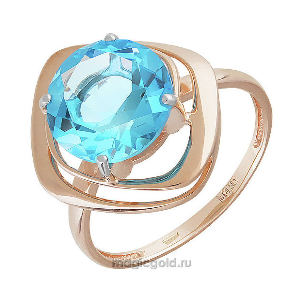 Золотое кольцо с топазом № 160489