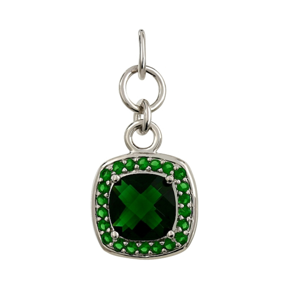 Серебряная подвеска с фианитом № 107247