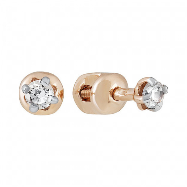 Пуссеты с фианитами № 134338