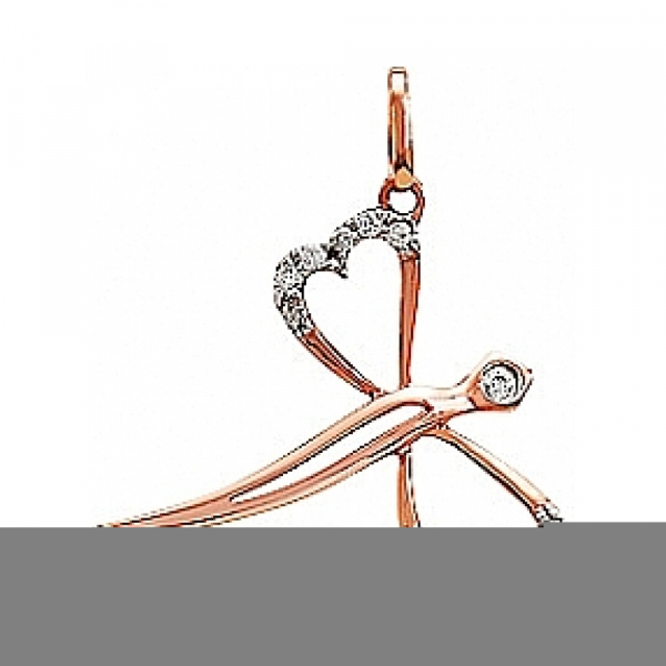 Золотая подвеска с бриллиантами № 81900