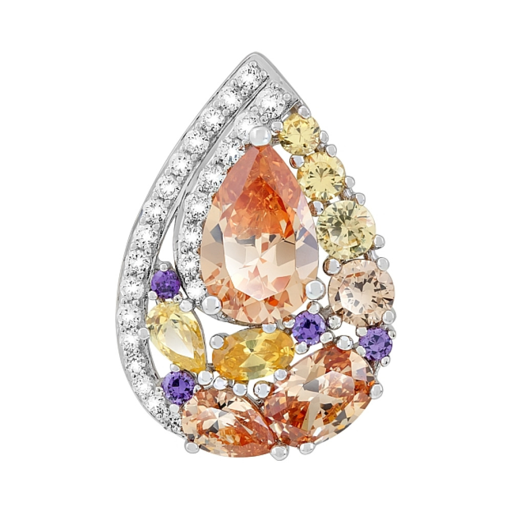 Серебряная подвеска с фианитами № 117479