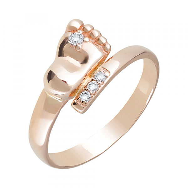 Золотое кольцо с фианитами № 123820