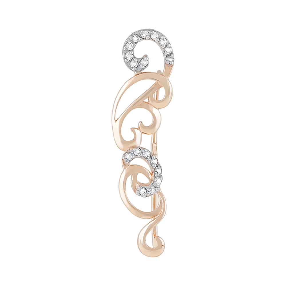 Серьга с фианитами № 122267