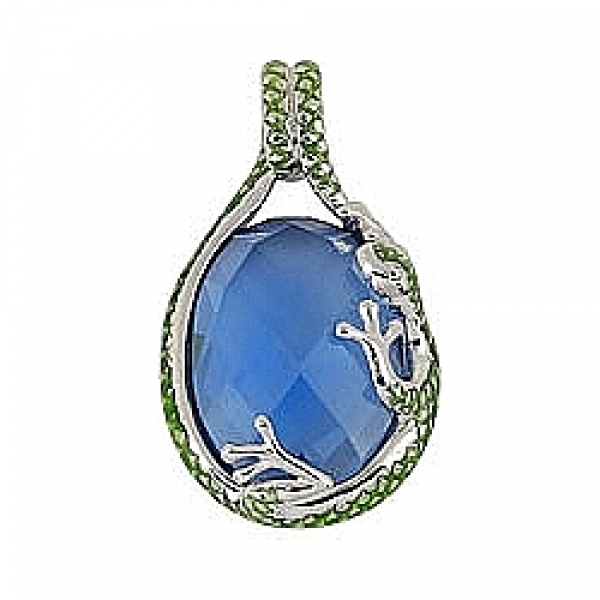 Серебряная подвеска с имитац. шпинели № 68638