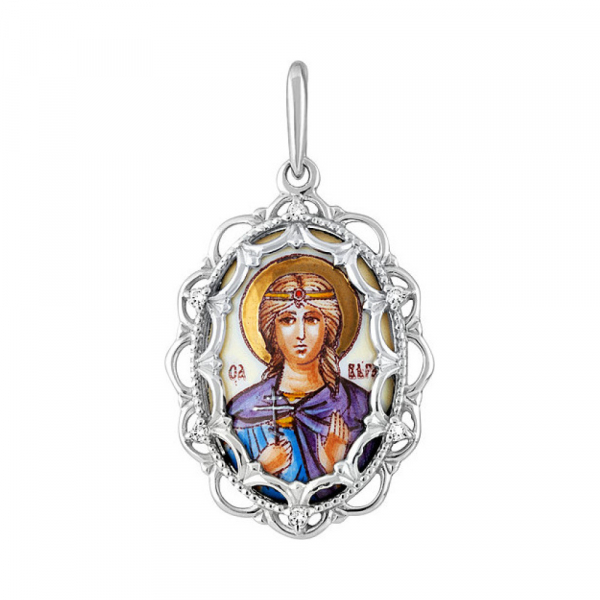 Икона с фианитами и эмалью № 131988