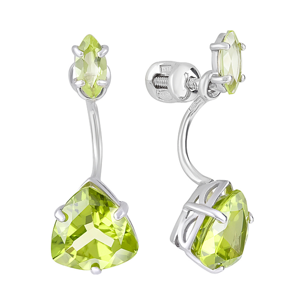 Пуссеты с хризолитом № 126895