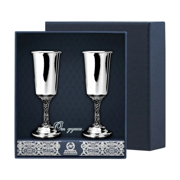 Набор рюмок Виноград с чернением из серебра 925 пробы