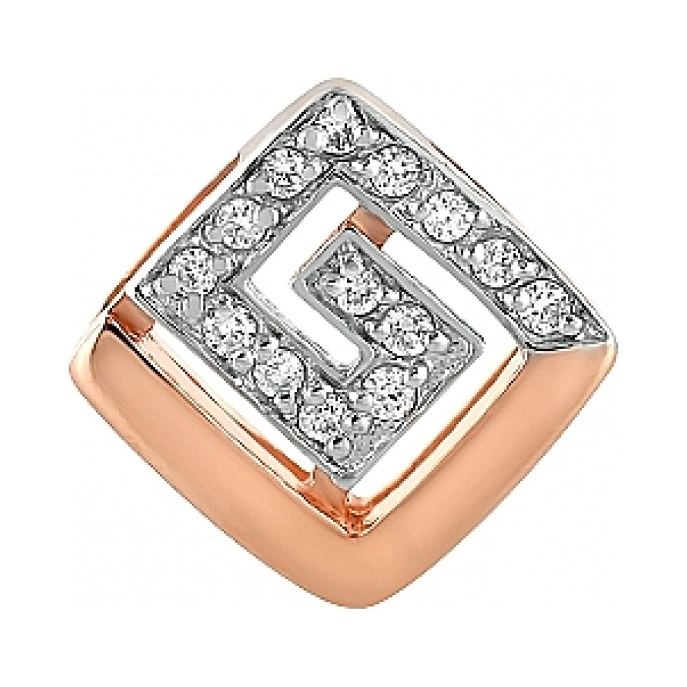 Золотая подвеска с бриллиантом № 108840