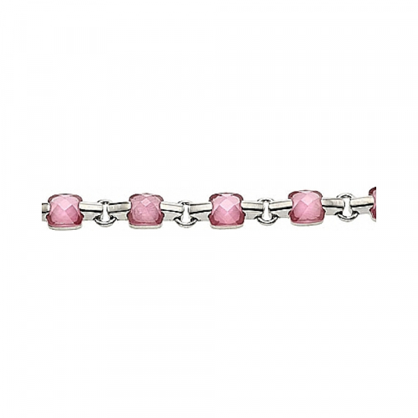 Серебряный браслет с фианитами № 34273