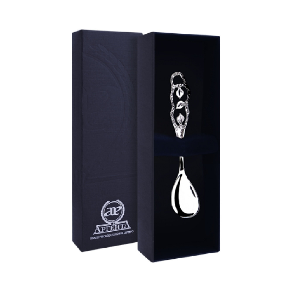 Серебряная кофейная ложка «Листопад»