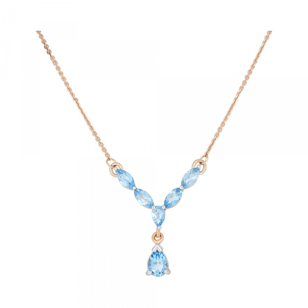 Золотое колье с топазом № 120469