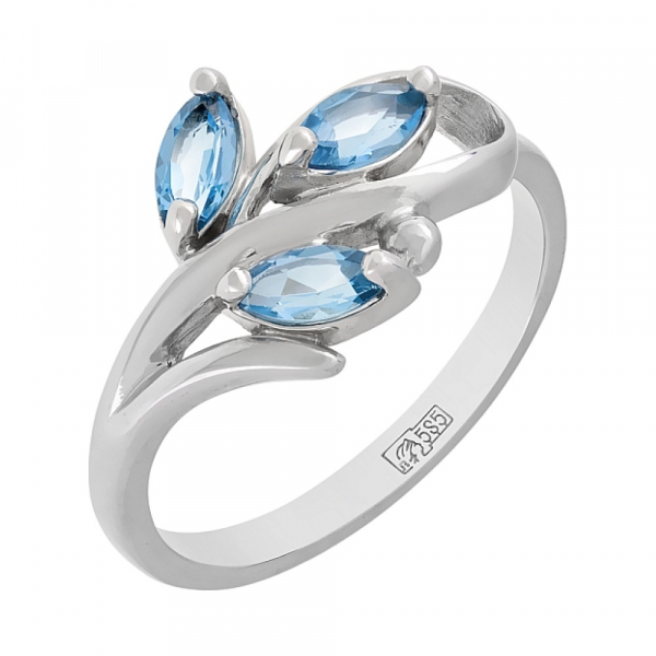 Золотое кольцо с топазом № 25188