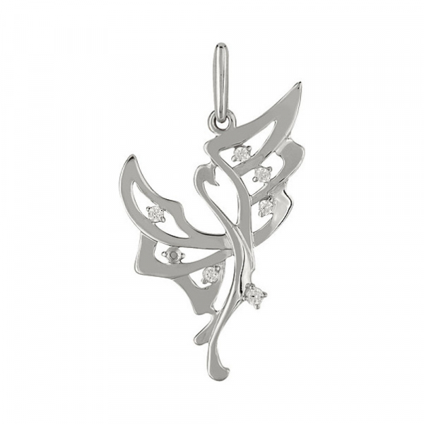 Золотая подвеска с фианитом № 98459