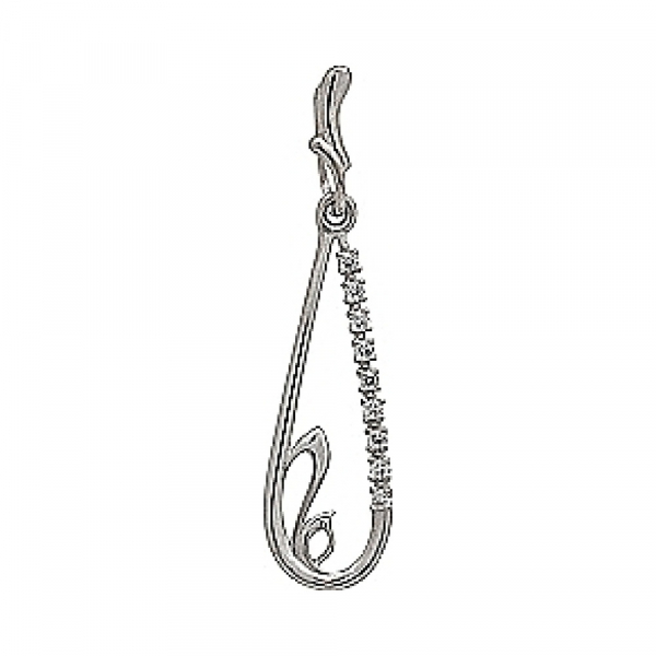 Золотая подвеска с фианитом № 70304