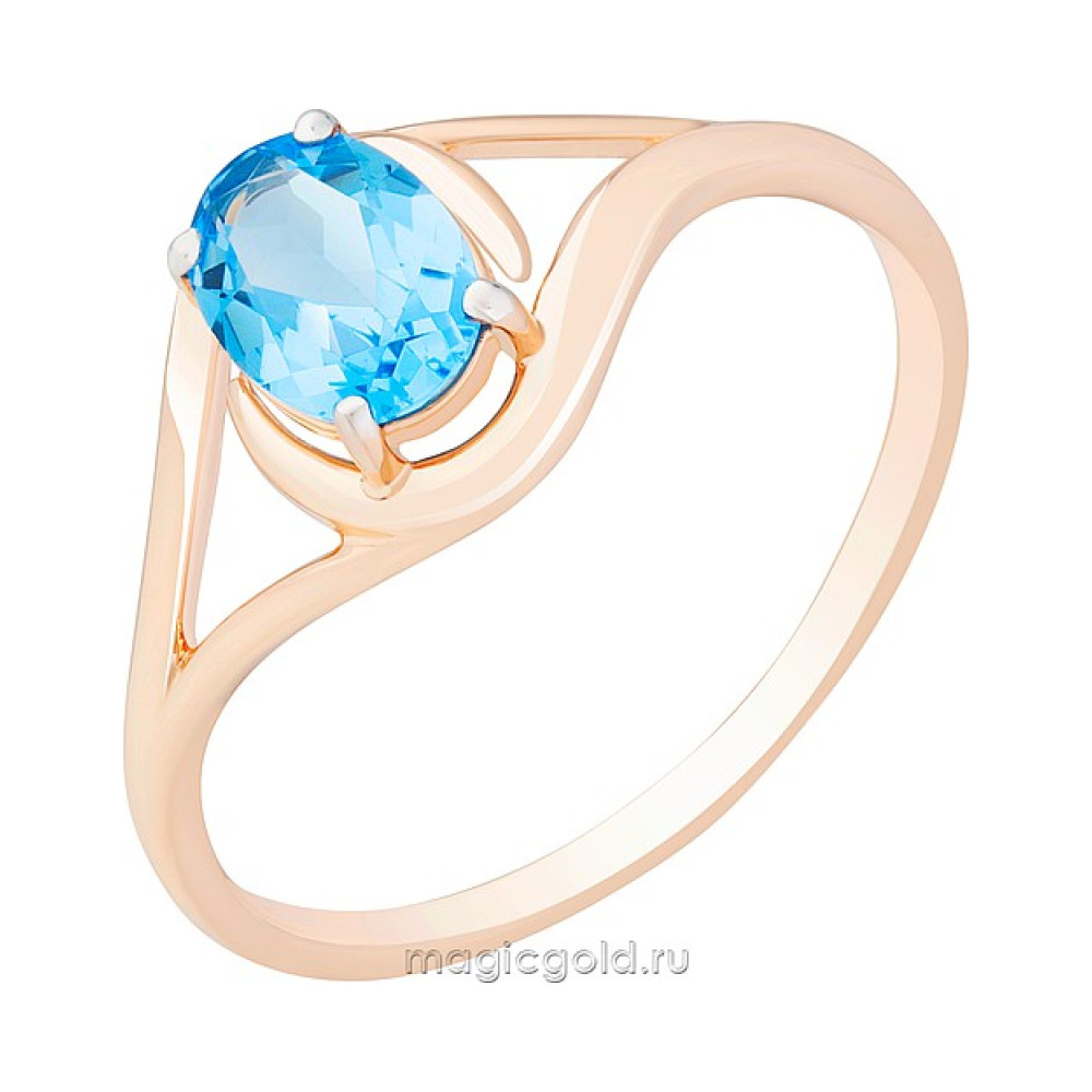 Золотое кольцо с топазом № 170438