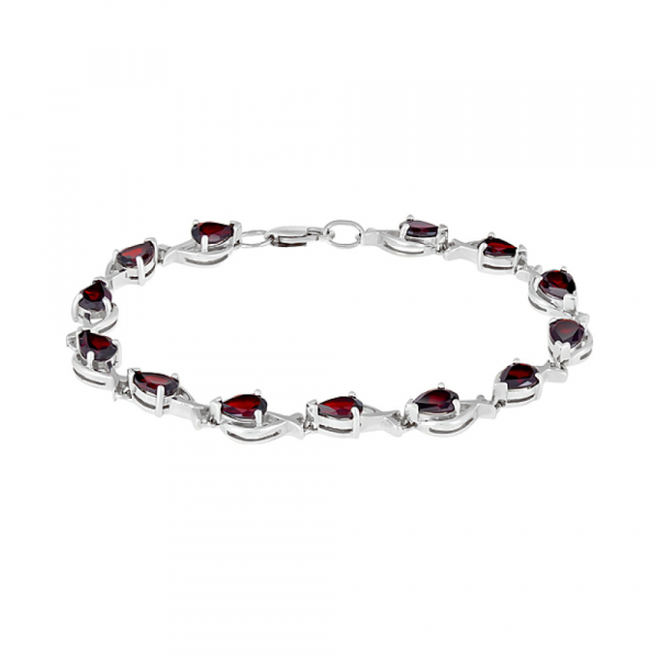 Серебряный браслет с гранатом № 126155