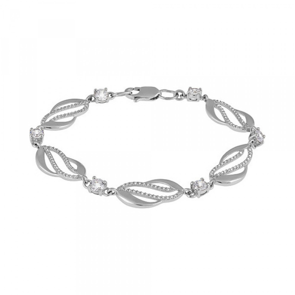 Серебряный браслет с фианитом № 133281