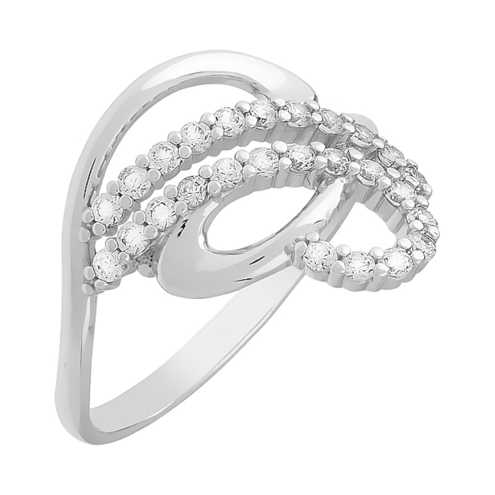 Золотое кольцо с фианитом № 79041