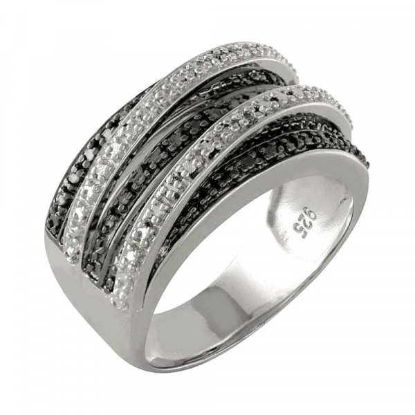 Серебряное кольцо с фианитом № 99935