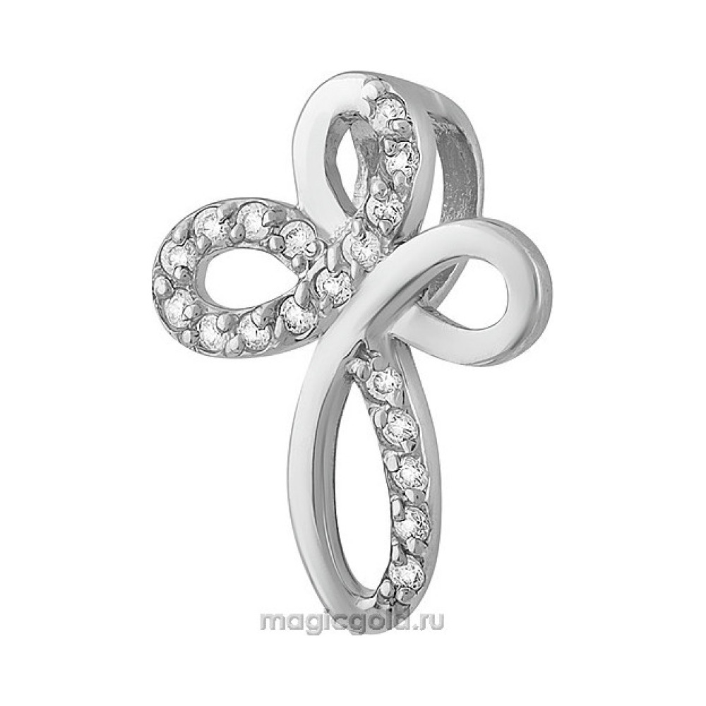 Серебряная подвеска с фианитом № 136829