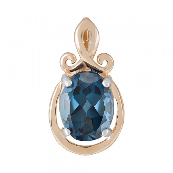 Золотая подвеска с топазом № 124550