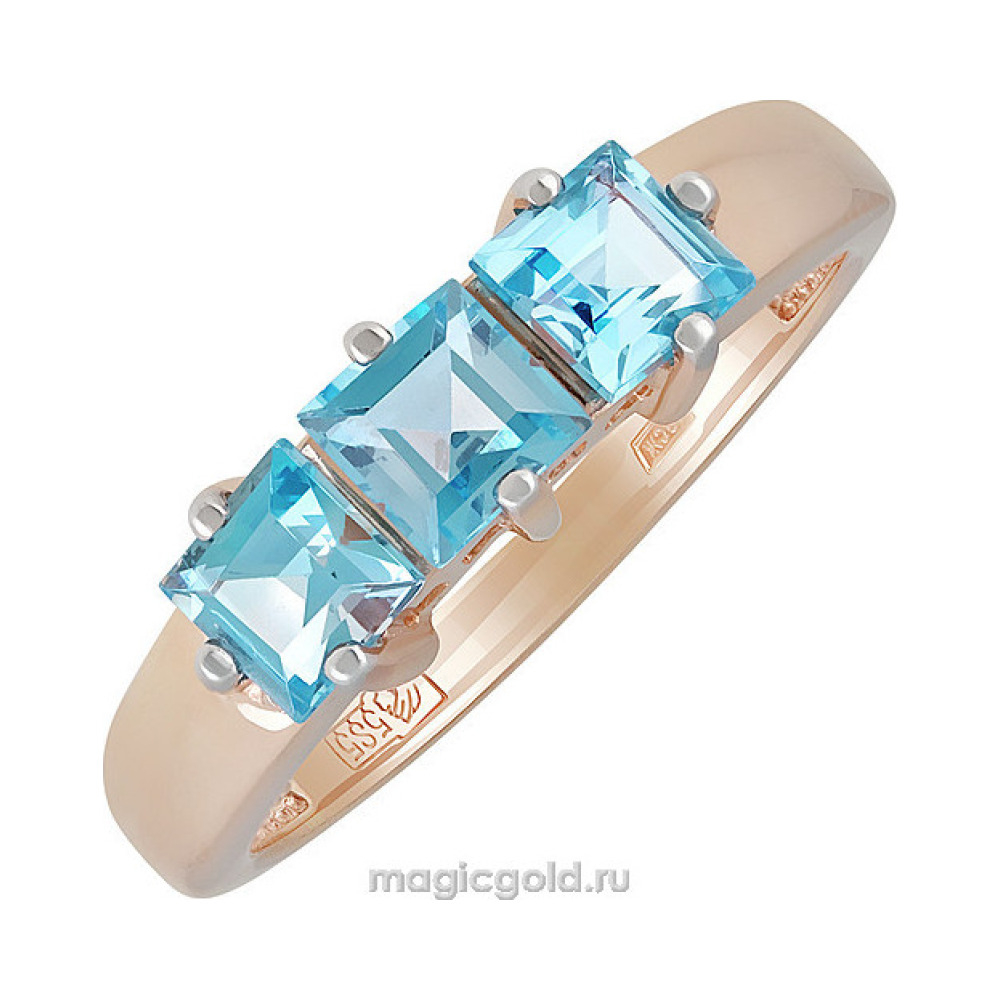 Золотое кольцо с топазом № 139045