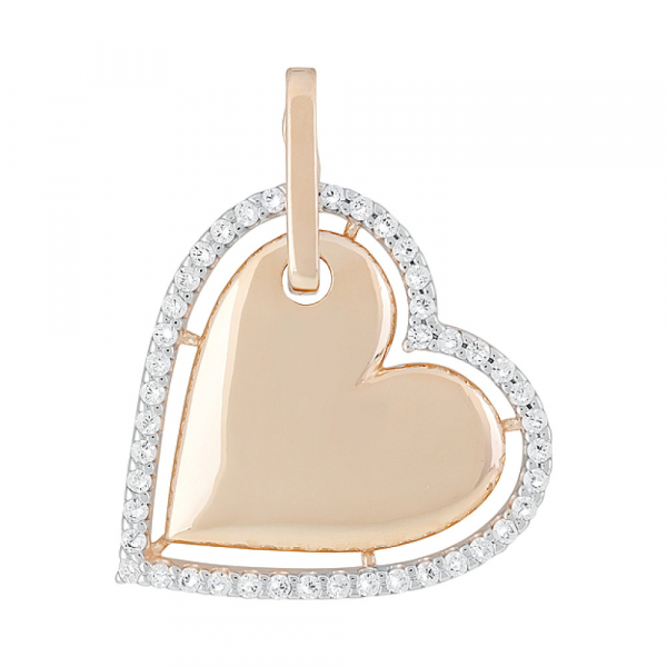 Золотая подвеска с фианитами № 129110