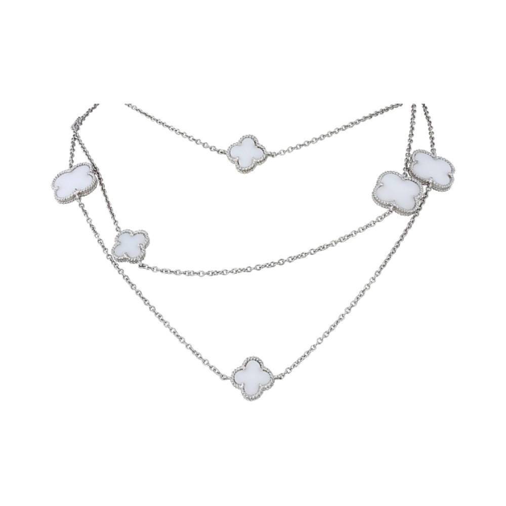 Серебряное колье с юв.стеклом № 106793