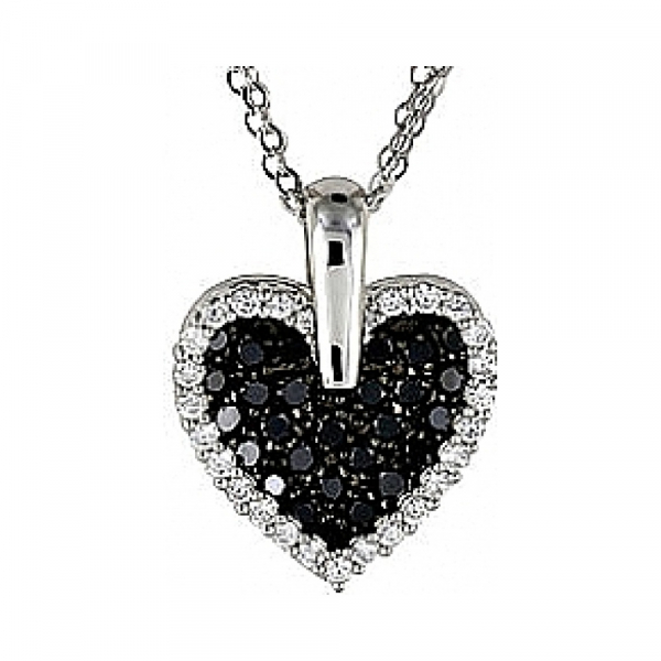 Серебряное колье с фианитами № 68644