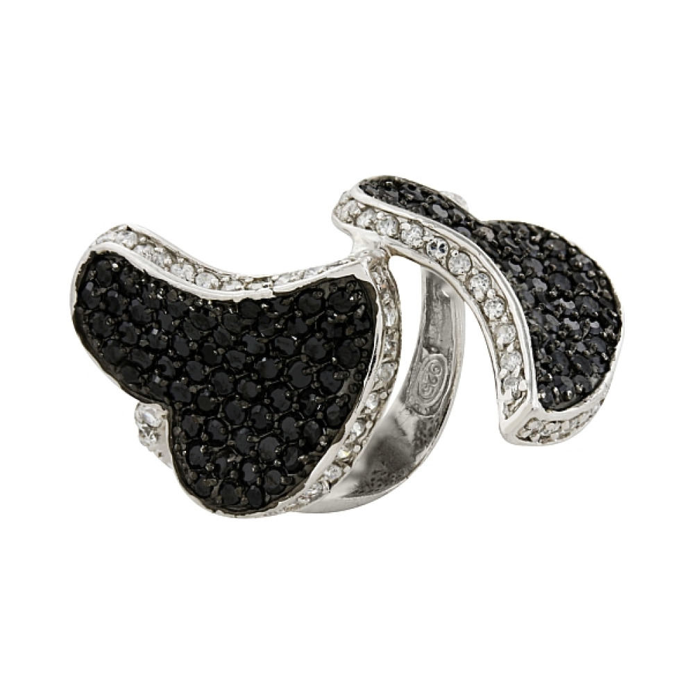 Серебряное кольцо с фианитом № 82544