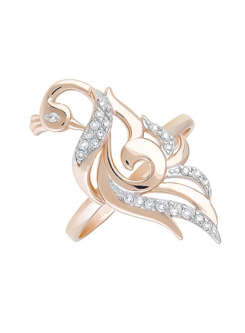 Золотое кольцо с фианитами № 129035