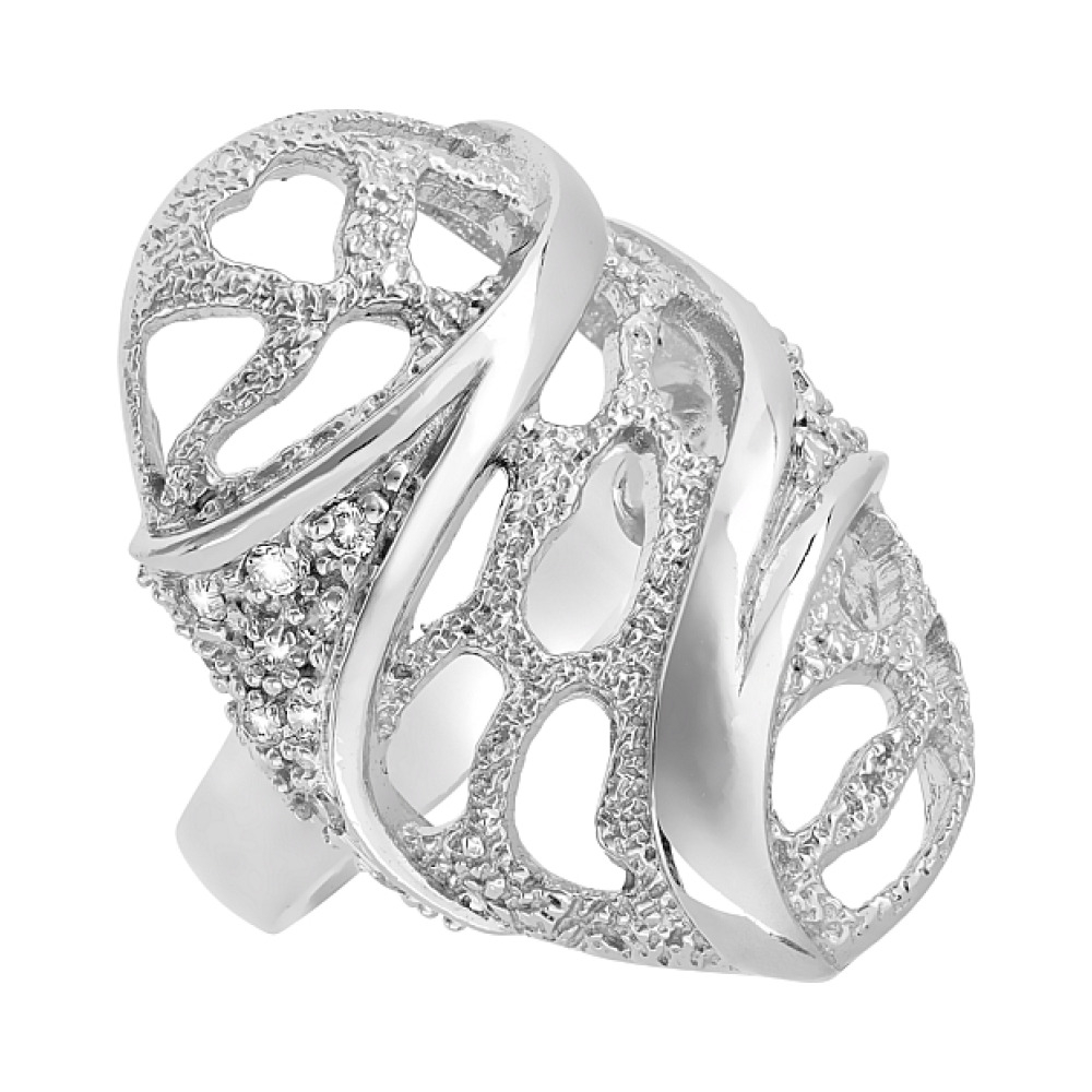 Серебряное кольцо с фианитами № 106235
