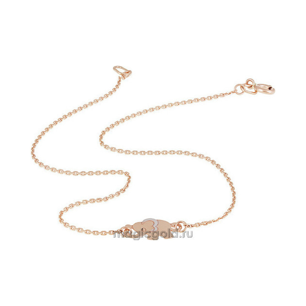 Золотой браслет без камня № 155770