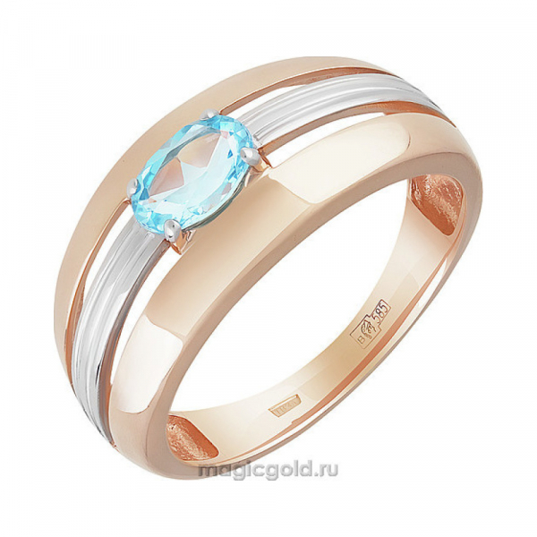Золотое кольцо с топазом № 160492