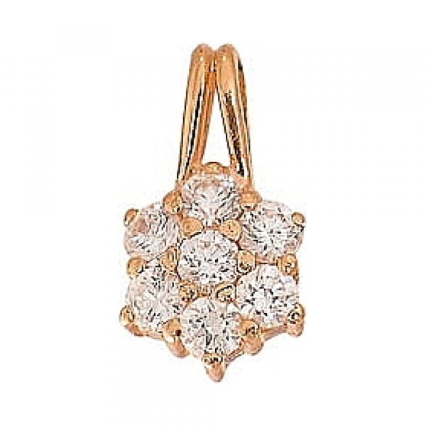 Золотая подвеска с фианитом № 2402