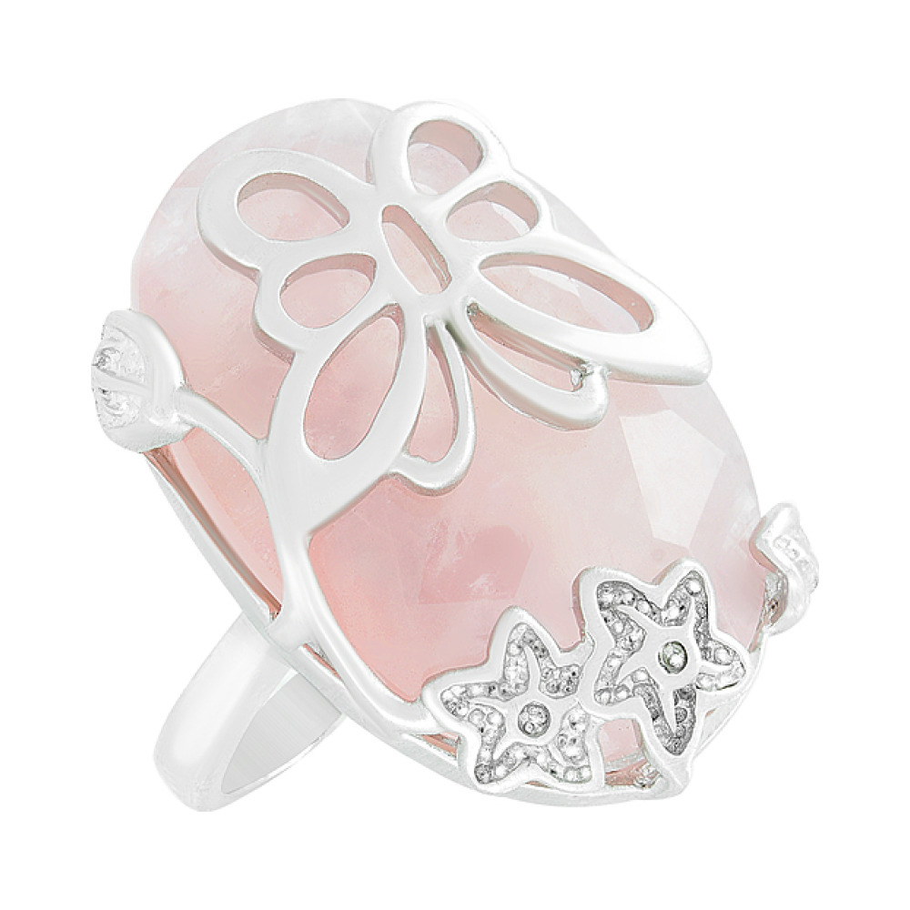 Серебряное кольцо с кварцем № 80593
