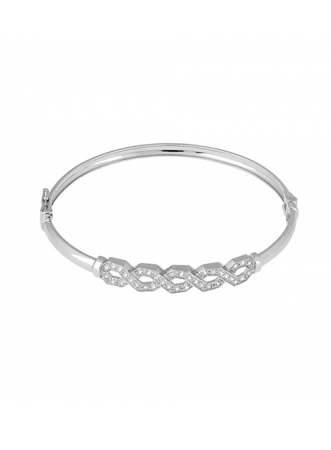 Серебряный браслет с фианитом № 129736