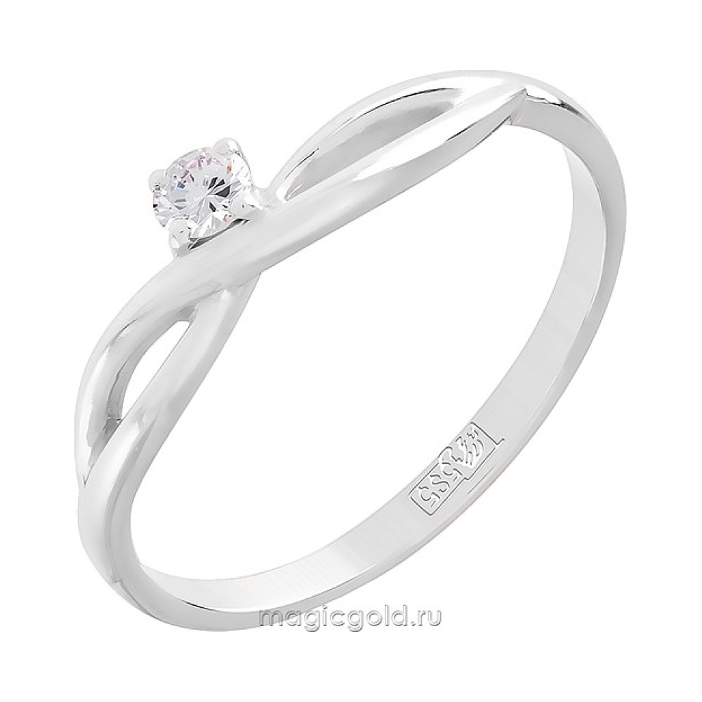 Золотое кольцо с бриллиантом № 103183
