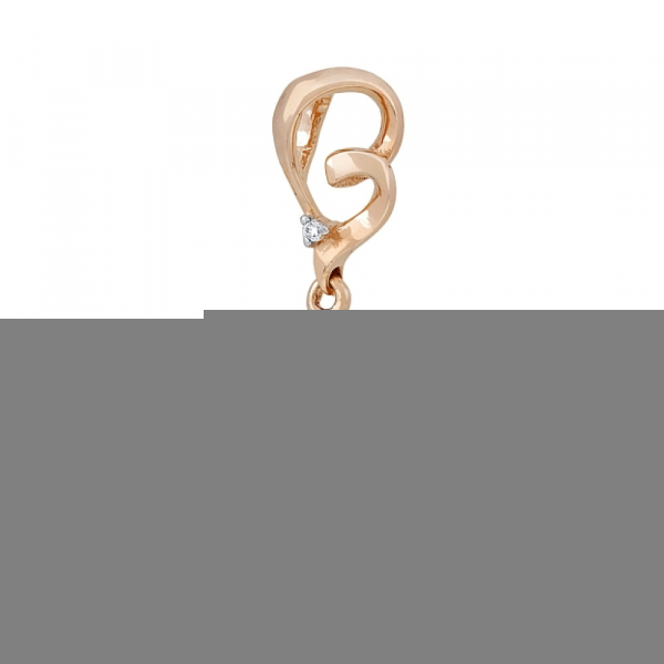 Золотая подвеска с жемчугом и фианитом № 116355