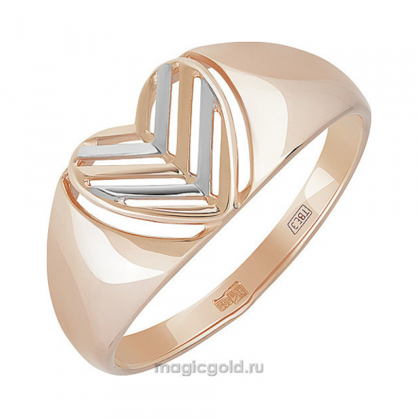 Золотое кольцо без камня № 155642